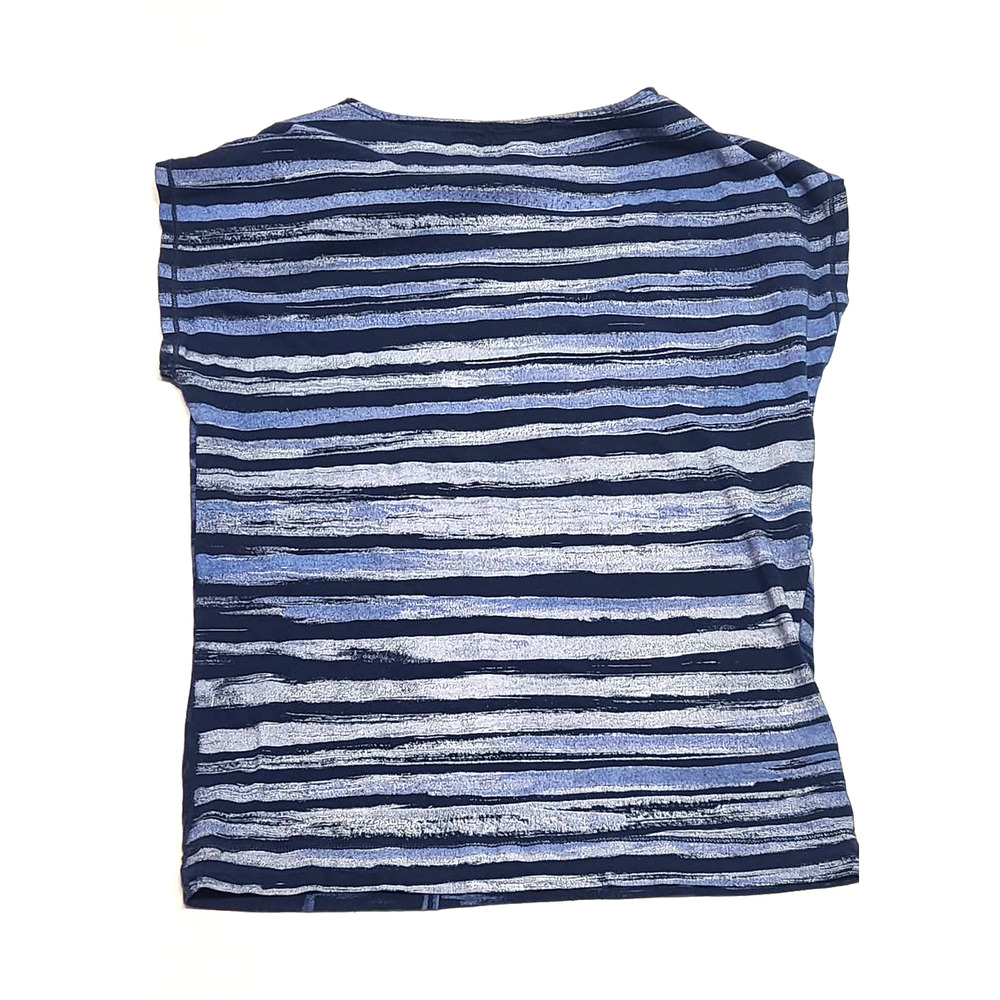 Lauren Ralph Lauren tropical palm leaves blue women's small blouse - Picture 4 of 5